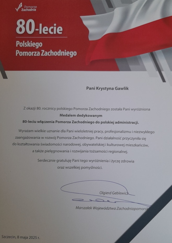 Wyróżnienie - dyplom