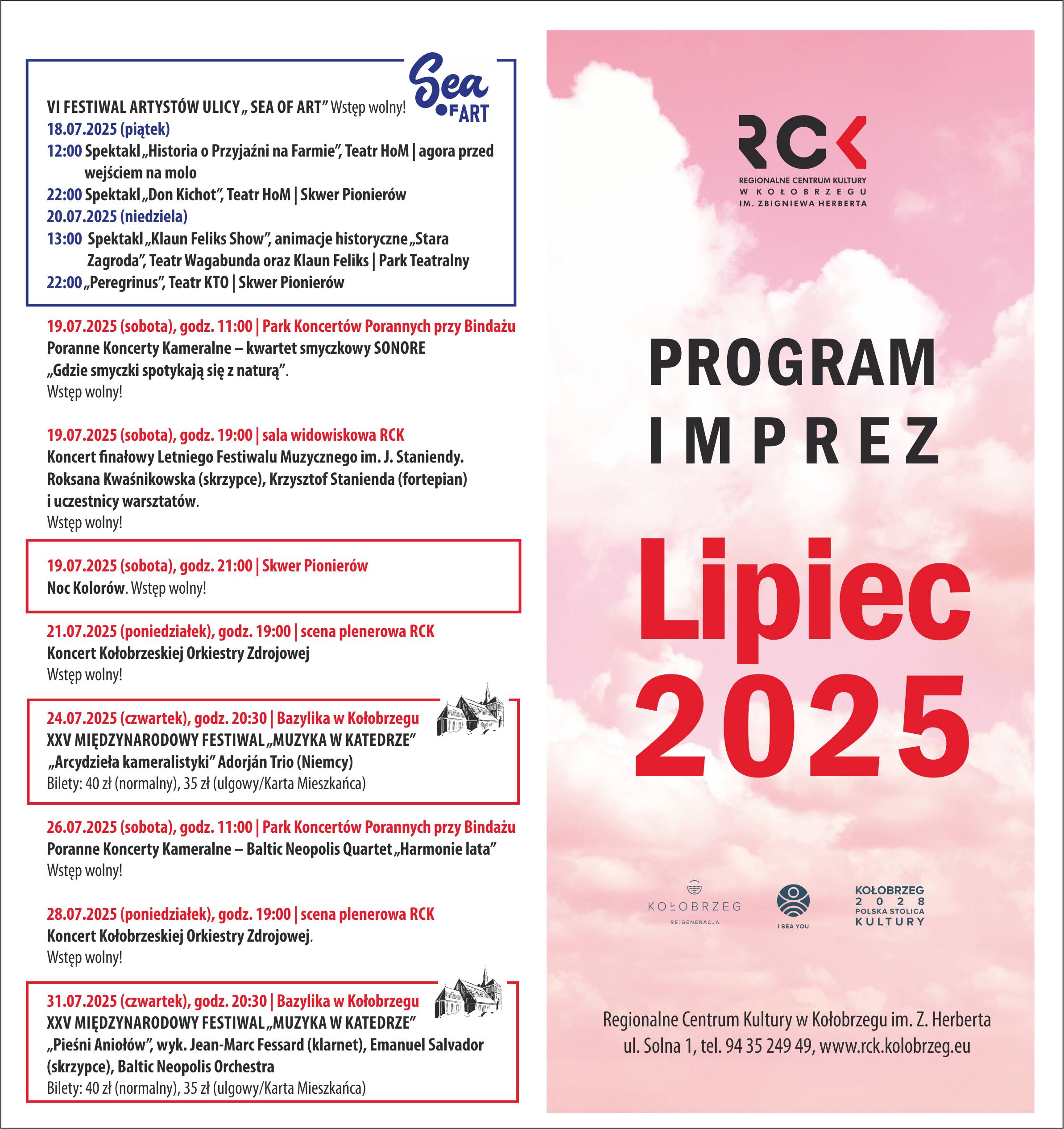 Kulturalny Lipiec’25 z RCK