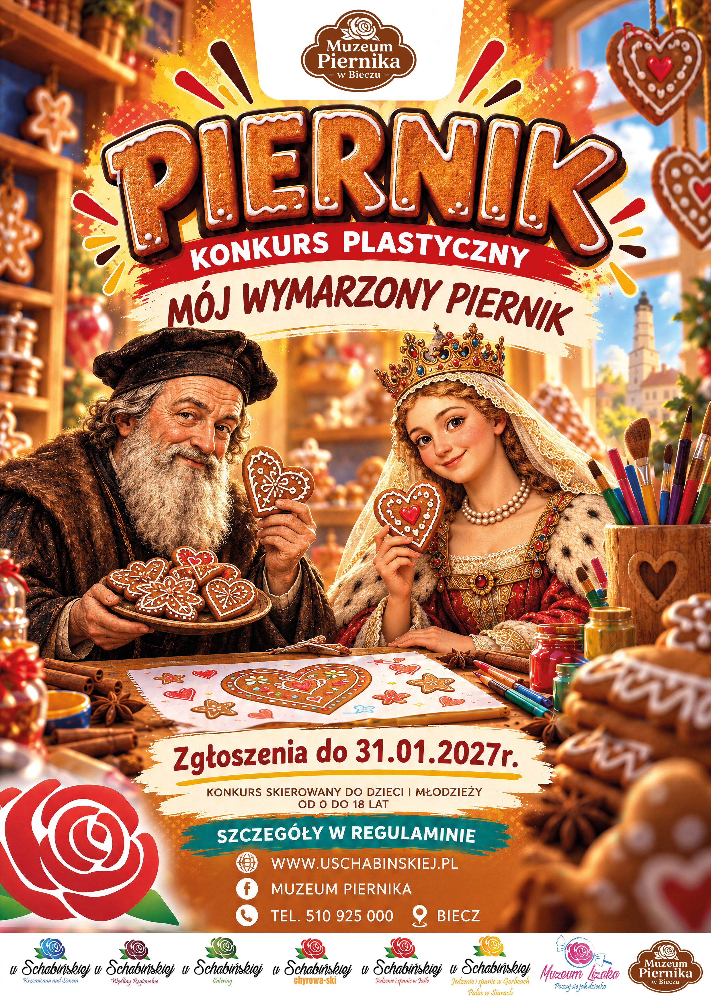 Konkurs plastyczny Moj wymarzony piernik Muzeum Piernika w Bieczu Plakat konkursu plastycznego