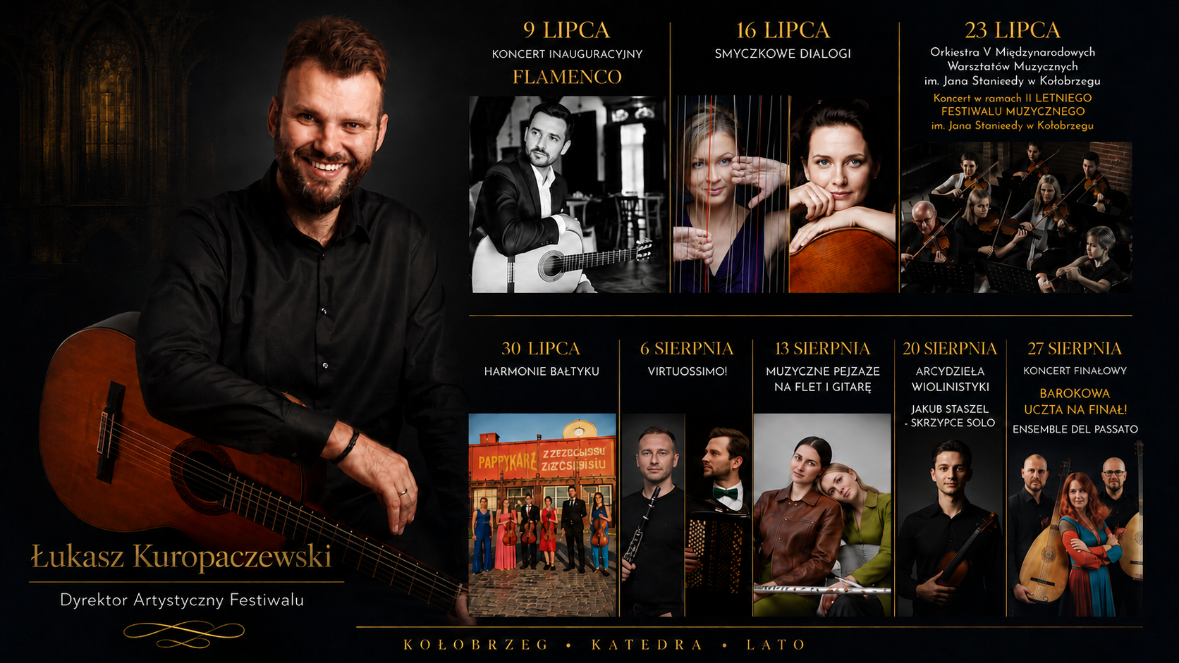 Letni Festiwal Muzyczny im Jana Staniewskiego w Kołobrzegu 2024 Plakat